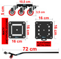 WIDEO - GIFTEAK 360° 5-KOŁOWE DO PRZESUWANIA MEBLI - GRUBY KORPUS ZE STALI WĘGLOWEJ/MATA ANTYPOŚLIZGOWA - 450KG