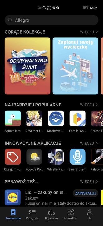 AppGallery wakacje aplikacje