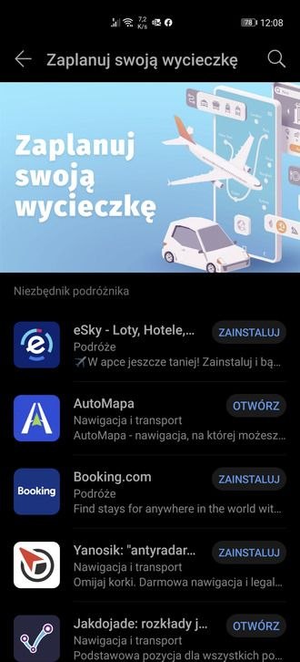 AppGallery wakacje aplikacje